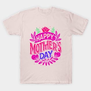 Happy Mother's Day 2024 Typography T-Shirt